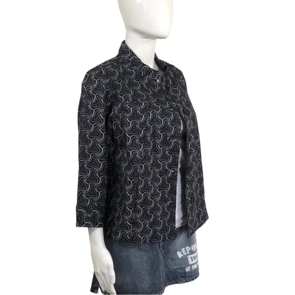 Christopher Banks Womens Size S Jacket Coath Blazer Cape 40s Style Collar Ruffle - Picture 3 of 13